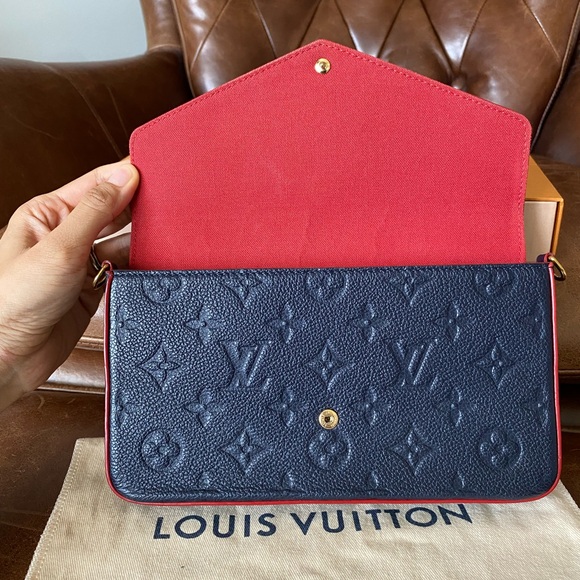 *SOLD* Louis Vuitton Felicie Pochette Monogram Empreinte Leather - Picture 9 of 16